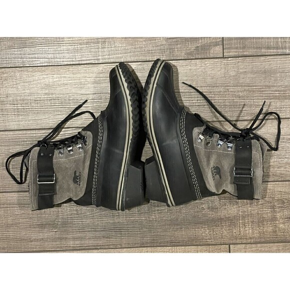 Sorel Winter Fancy Lace II Womens Size 11 Gray Black Waterproof Boots NL2125-011 - Picture 9 of 13